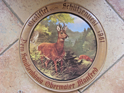 Große alte schützenscheibe - große,